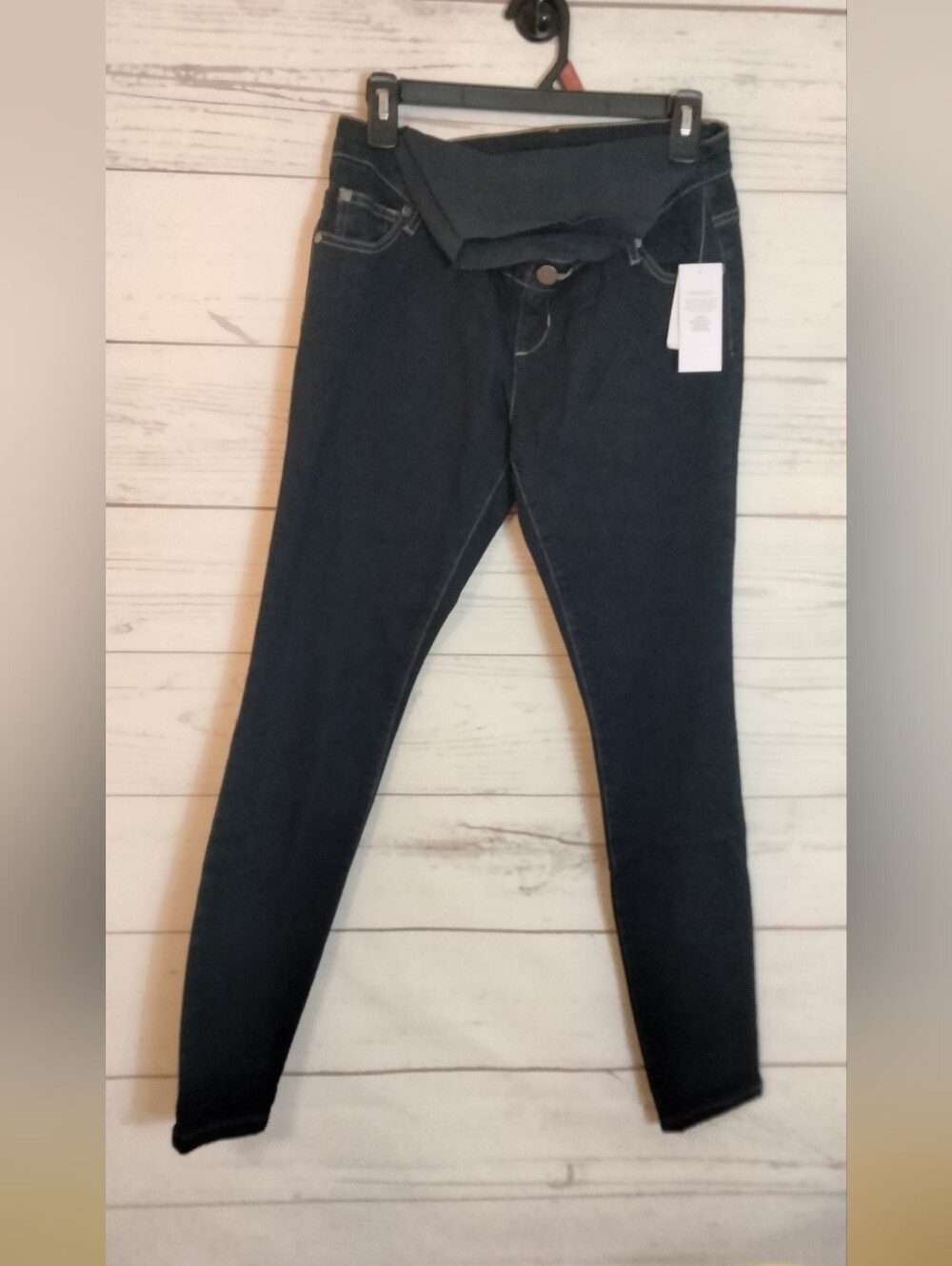 Dark Wash Maternity Skinny Jeans - Comfortable Stretch